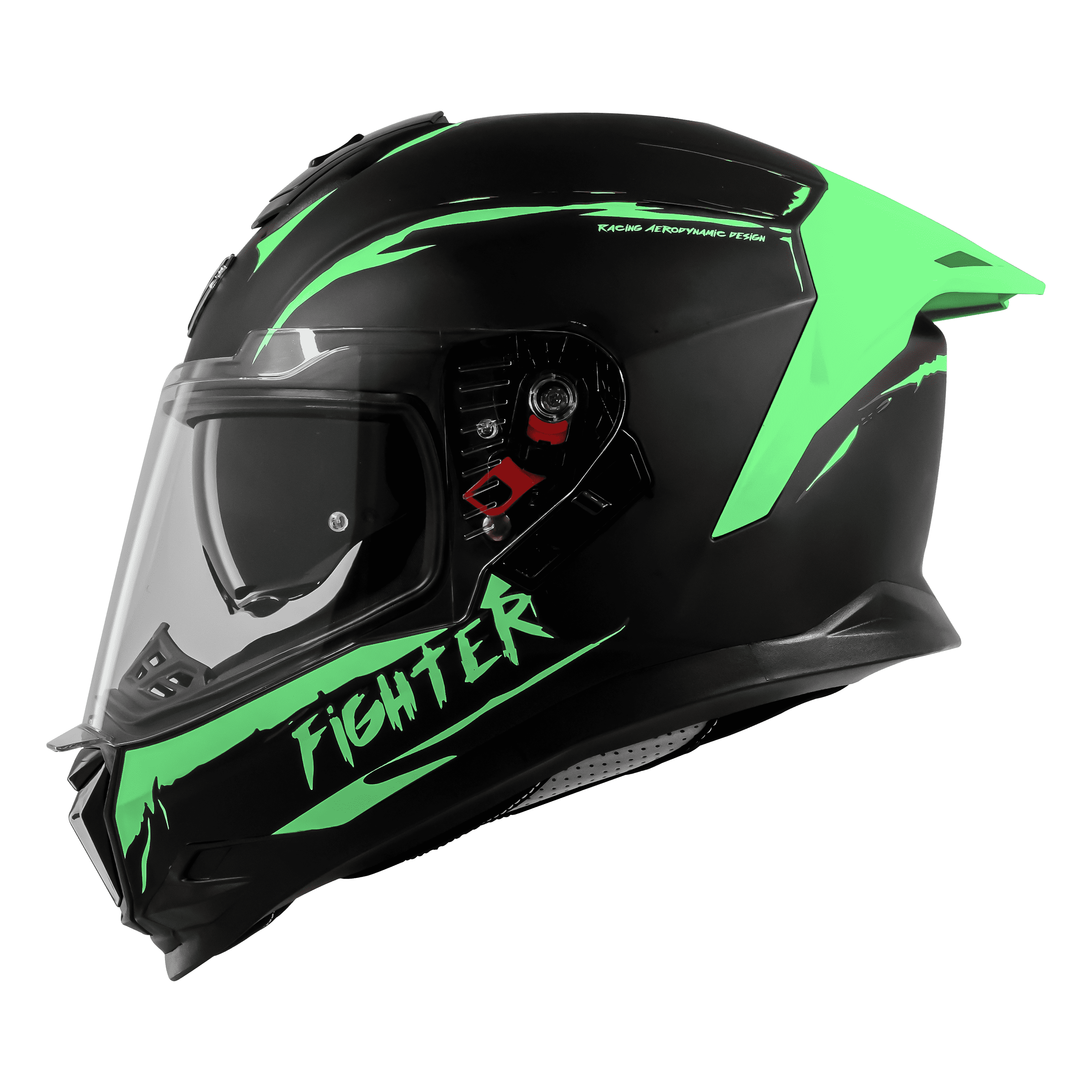 SBH-57 ISS FIGHTER F2 GLOSSY BLACK WITH GREEN